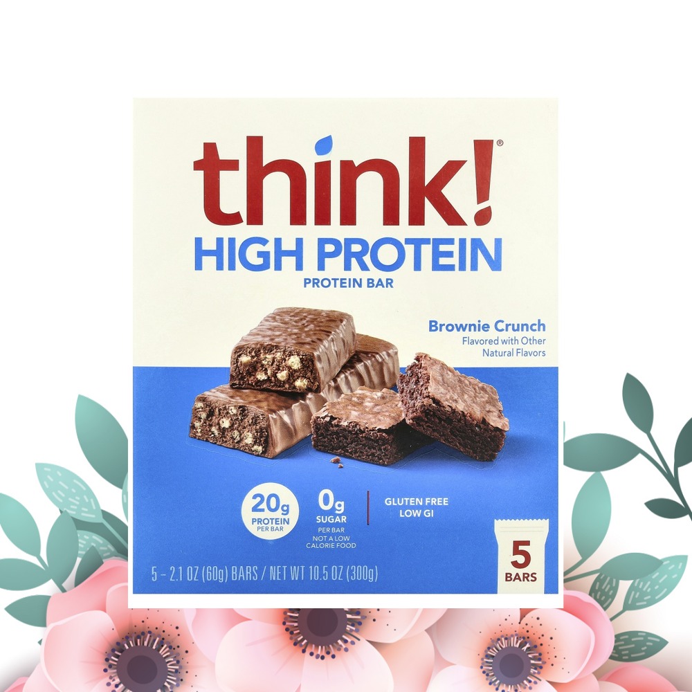 띵크 프로틴바 브라우니크런치맛 5개입 60g, 1개 - 상품 이미지
