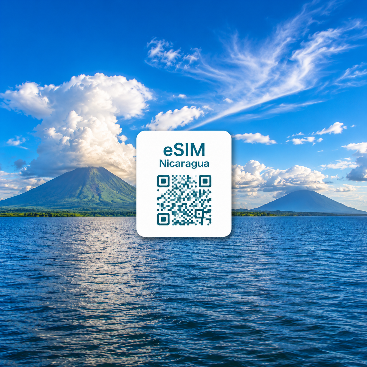 니카라과 로컬망 이심 eSIM Tigo LTE 마나과 그라나다 레온 니카라과 호수 마사야 화산 국립공원 산후안델수르 코른 아일랜드 이심통 - 메인 이미지