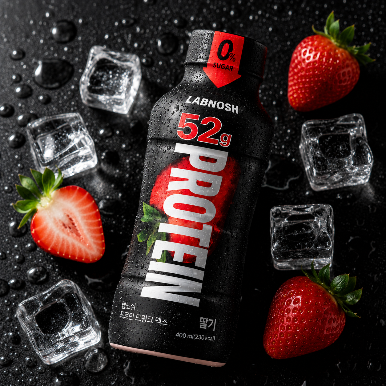 랩노쉬 프로틴 드링크 맥스 딸기, 400ml, 6개 - 상품 이미지