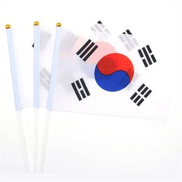 기념용 행사용 태극기 100P 차량용 응원용 태극기 축제용 국경일 국기봉 - 상품 이미지