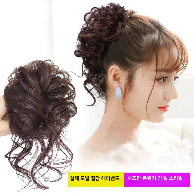 헤어 집게핀 올림 긴 머리 가발 그립 헤어핀 라지 디스크 칵테일 머리장식 여 뒤통수 꽃포 - 상세 이미지 4