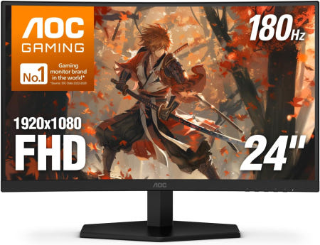 AOC [해외]AOC C24G42E 24인치 Curved 500R Frameless Fast Gaming Monitor FHD 080p 80Hz 05ms MPRT 2xHDMI 20 24