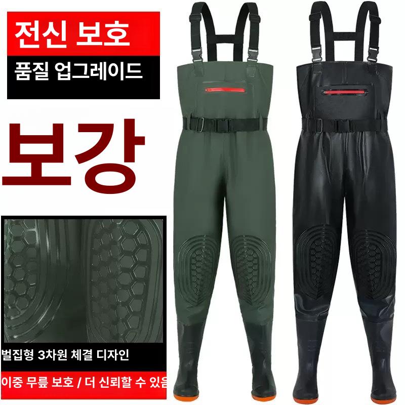 가슴 낚시 장화 웨이더 두꺼운 나일론 블랙 36 - 상세 이미지 4