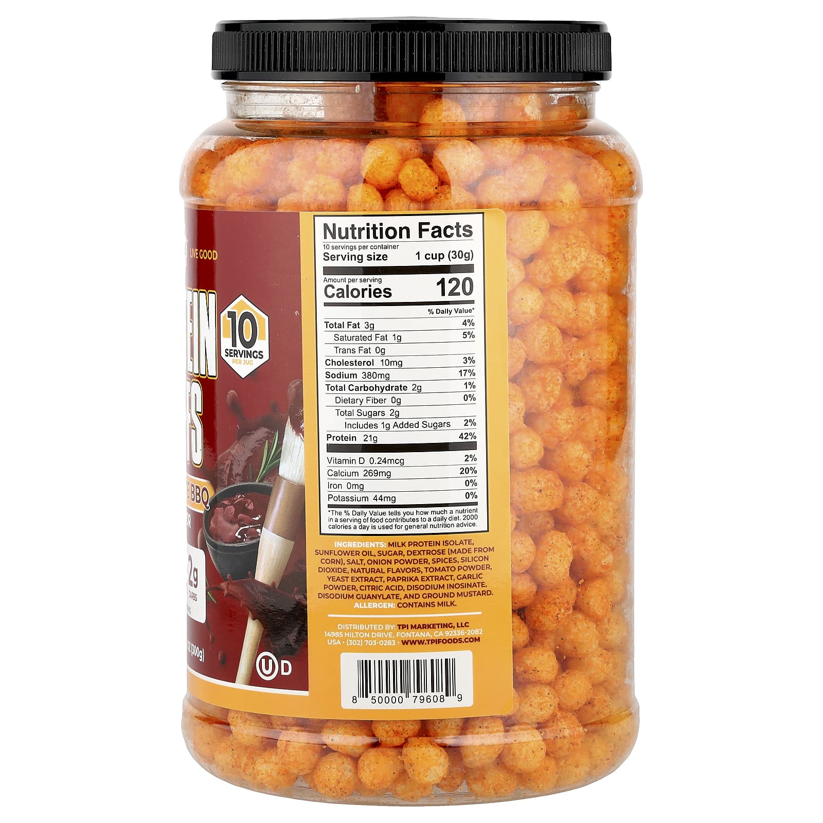단백질과자 트윈픽스 프로틴 퍼프 BBQ맛 300g 300g, 1개 - 상세 이미지 2