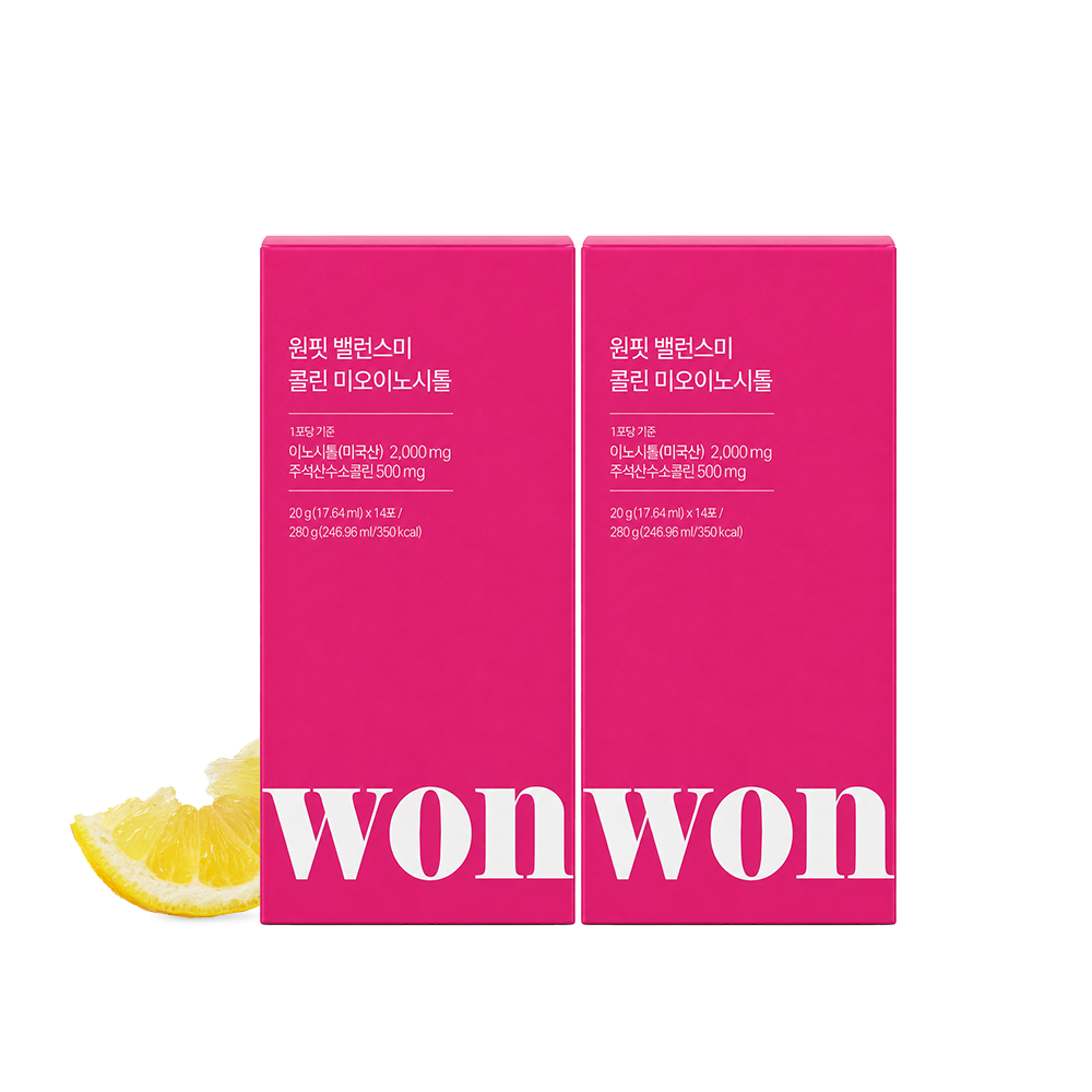 [28포] 원핏 밸런스미 콜린 미오 이노시톨 액상 40:1 레몬맛 14포, 2개 - 상품 이미지