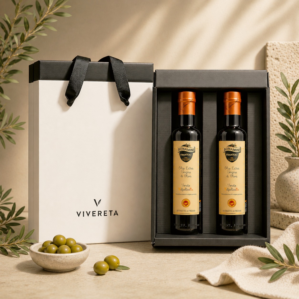 7년 연속 만점 베네토 발폴리첼라 돕 엑스트라버진 올리브오일 250 선물세트 250ml, 2개 - 상품 이미지