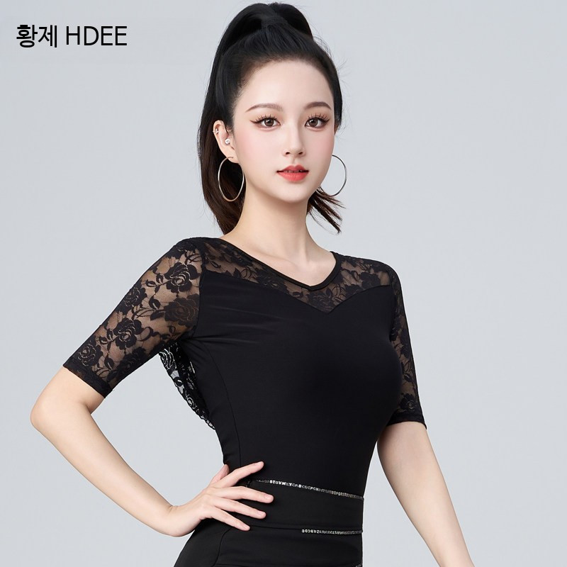 여성 라인 댄스복 모던 사교 스포츠 라틴 댄스의상 연습복 - 상세 이미지 3