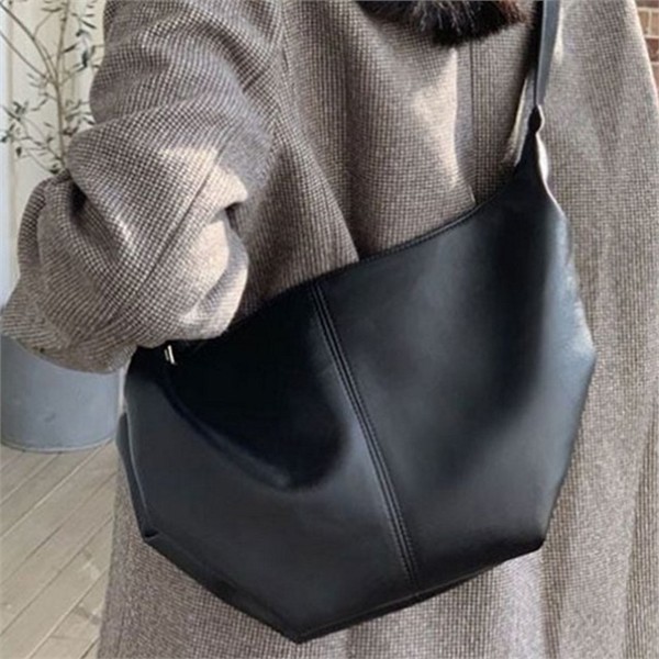 데일리 여성 크로스 백 캐주얼 여성 반달 가방 소프트 가죽 - 상품 이미지