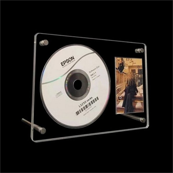 탁상용 아크릴 cd 거치대 CD1+포카1 투명 아크릴 cd 홀더 카드 - 상품 이미지