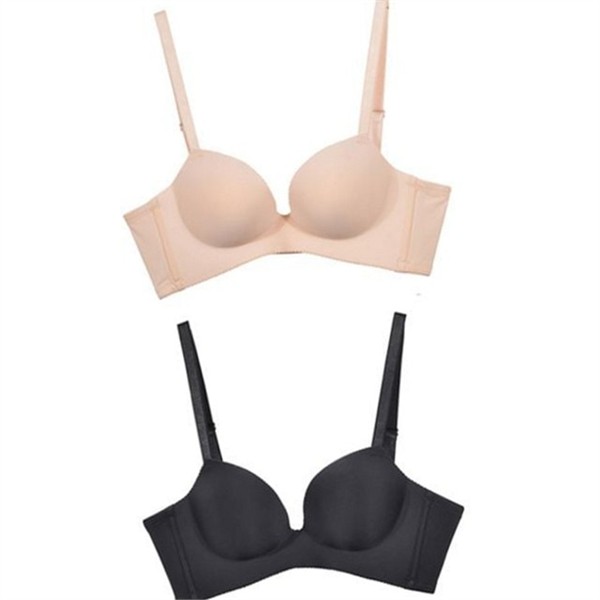부드러운 여성 노와이어 브라 누디 여성 볼륨 업 브라 심리스 - 상품 이미지