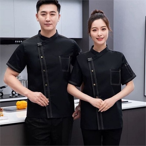 통기성 셰프 반팔 조리복 주방복 주방 반팔 조리복 유니폼 단체복 - 상품 이미지