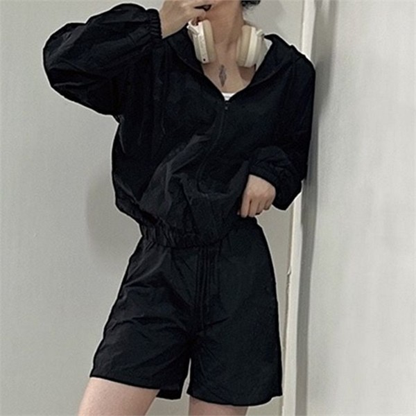 바스락 여성 트레이닝복 상하복 여성 바람막이 세트 여름 - 상품 이미지
