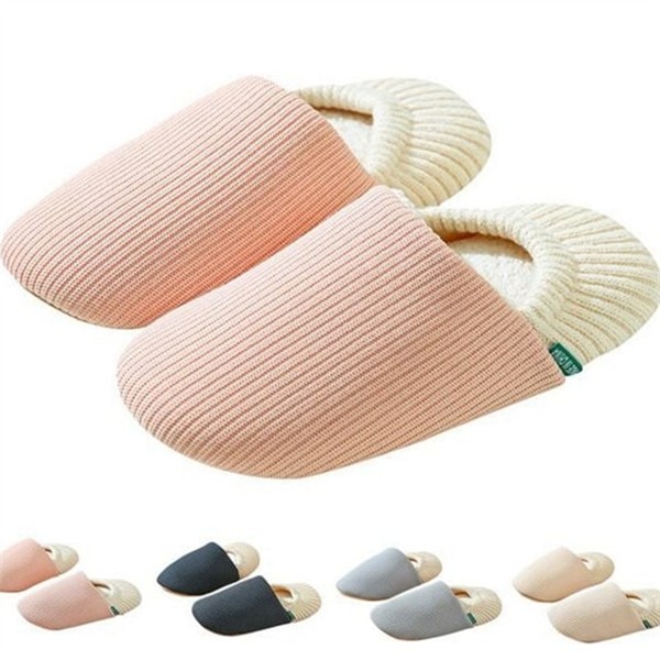 부드러운 겨울 실내화 무소음 겨울 거실화 침실 방한 보온 리빙 - 상품 이미지