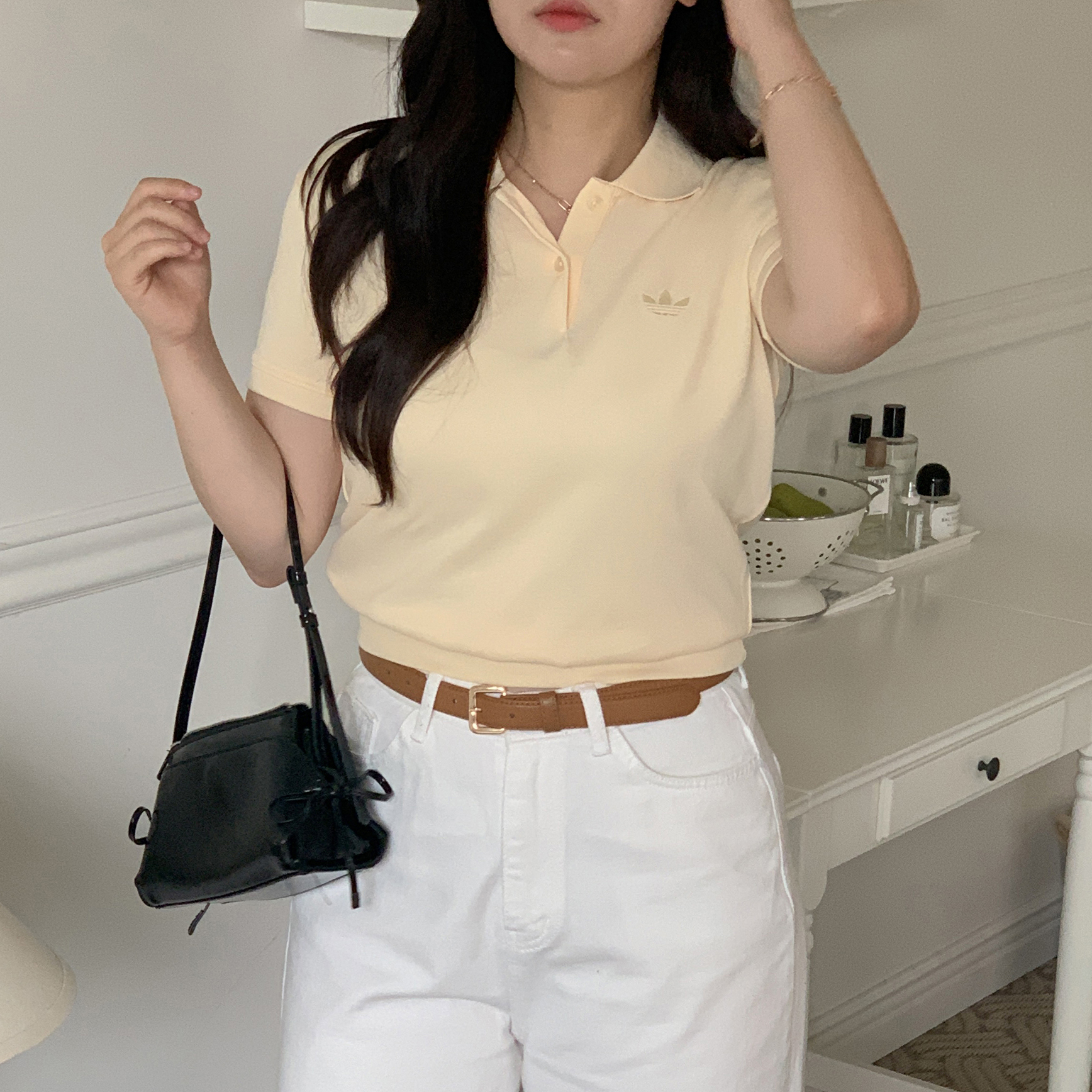 아디다스 PK 폴로 반팔 카라티 여자 골프 티셔츠 - 상세 이미지 2