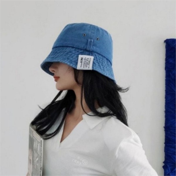캐주얼 여성 데님 벙거지 모자 데일리버킷 여성 데님 버킷 햇 - 상품 이미지
