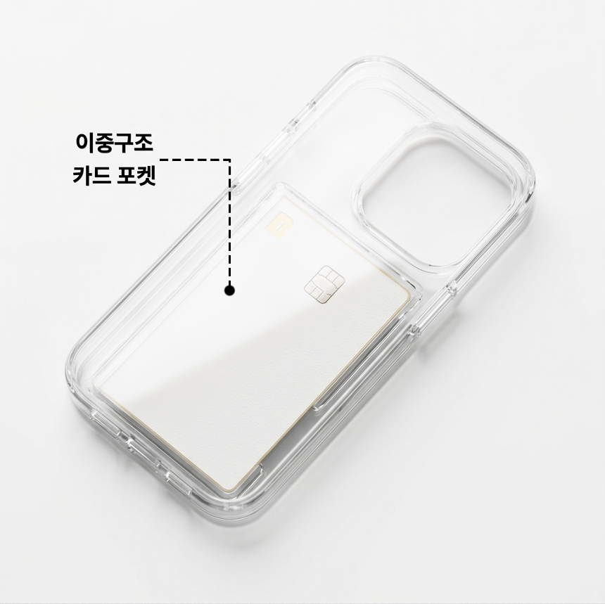 사이드 카드 2장 케이스 투명, 아이폰13 미니 - 상세 이미지 5
