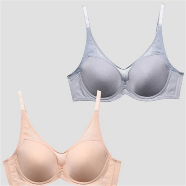 빅사이즈 여성 풀컵 브라 D컵 노와이어 여성 몰드 브라 데일리 - 상품 이미지