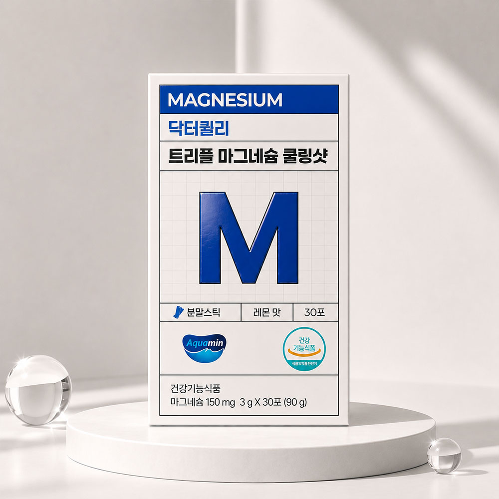 닥터퀼리 트리플 마그네슘 쿨링샷 [먹기편한 레몬맛 쿨 멜팅 제형] 30포, 1개 - 상품 이미지