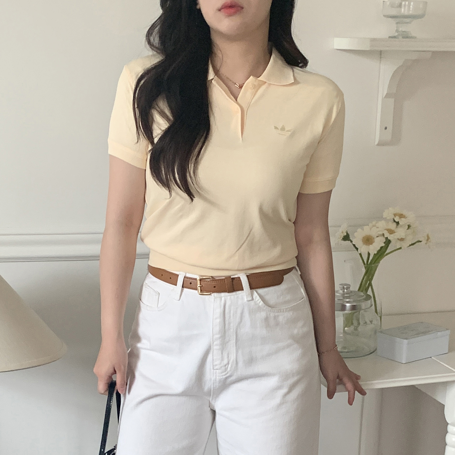 아디다스 PK 폴로 반팔 카라티 여자 골프 티셔츠 이미지 7