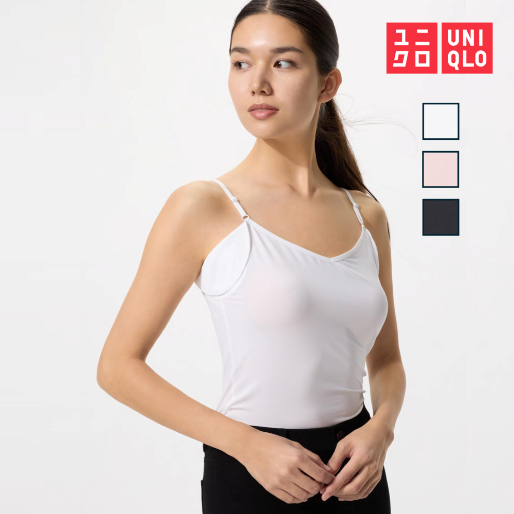유니클로 에어리즘 아세트리 캐미솔 여성 민소매 겨드랑이 패드 나시 여름 땀 흡수 - 상품 이미지