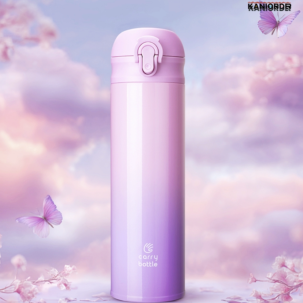 슬림 텀블러 그라데이션 보온 물병 휴대용 보냉 진공 480ml - 상품 이미지