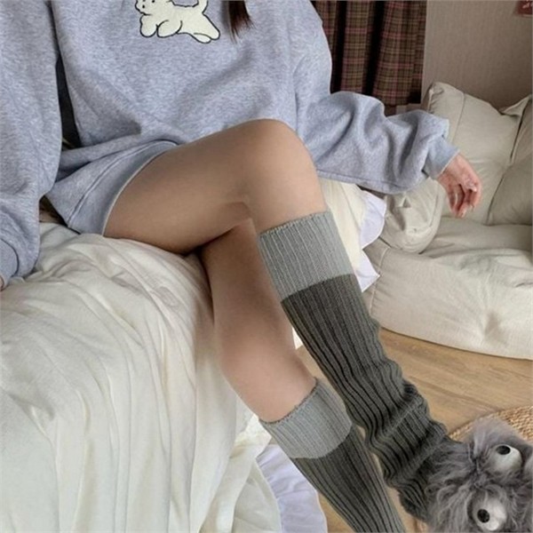 루즈핏 여성 니트 레그 워머 데일리 여성 골프 발 토시 - 상품 이미지