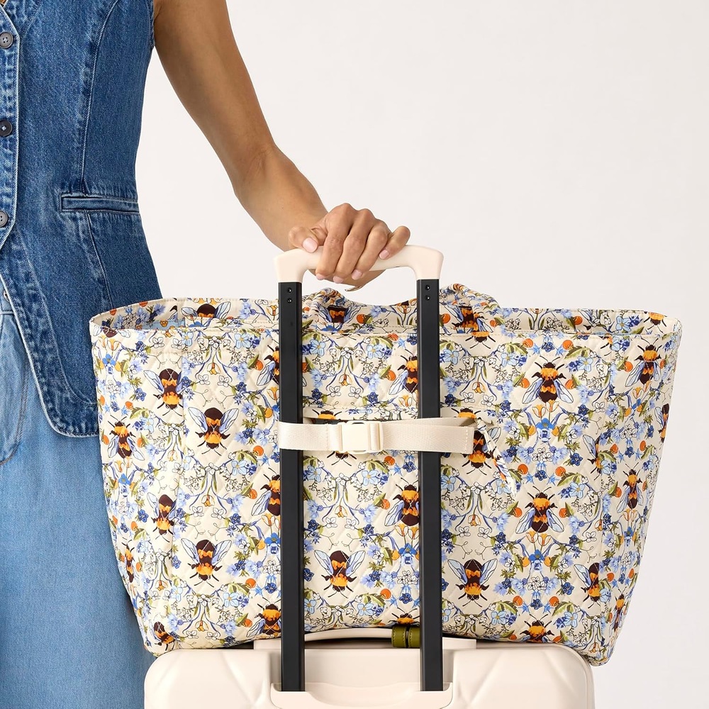 Vera Bradley 여성 코튼 토트백 여행용 프리미엄 놀튼 숄더백 페이즐리 원 사이즈 - 상세 이미지 2