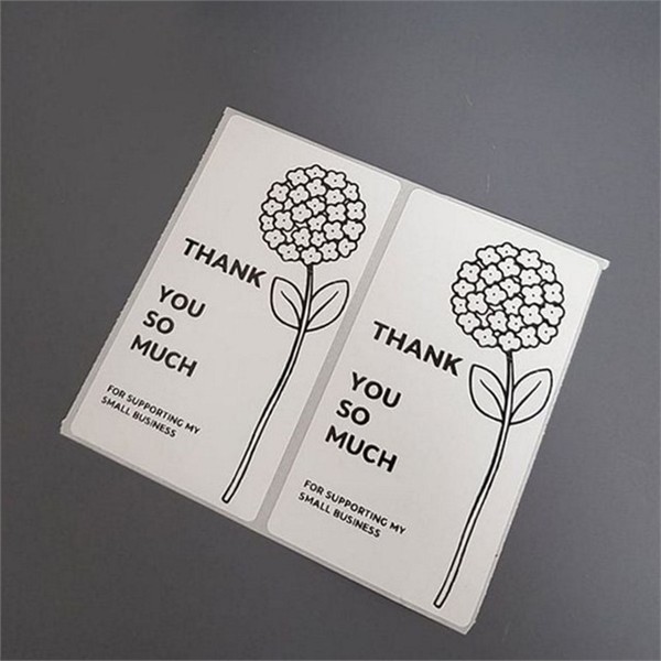 메시지 택배 포장 스티커 100p 선물용 배달용 포장 스티커 답례품 - 상품 이미지
