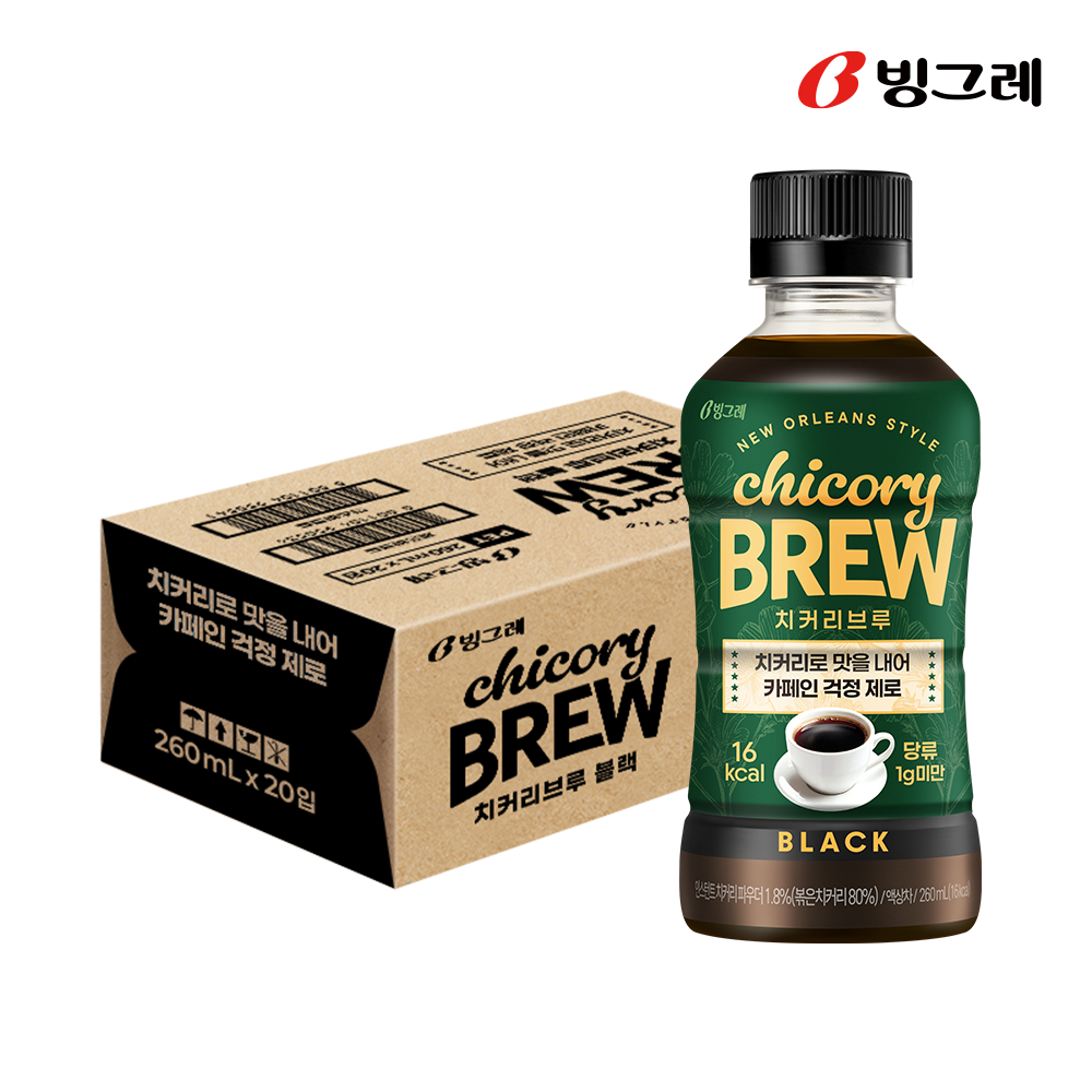 빙그레 무카페인 치커리브루 블랙 260ml, 20개 - 상세 이미지 2