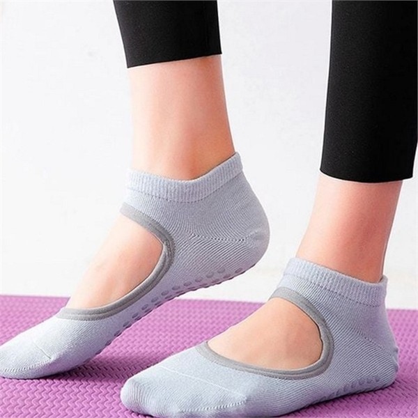 미끄럼 여성 필라테스 양말 2세트 플라잉 여성 요가 양말 방지 - 상품 이미지