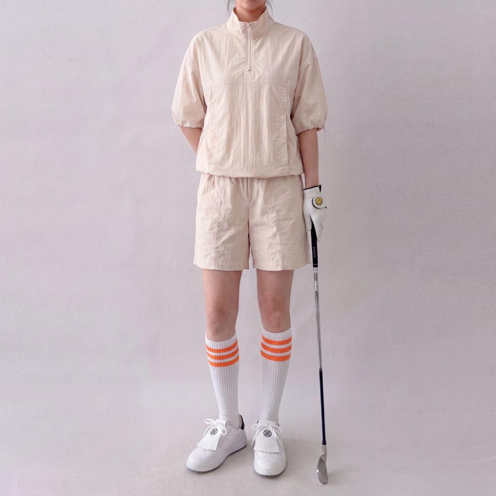 골프아노락 여성골프복 여성골프상의 세트 반팔 빅사이즈골프웨어 이미지 6