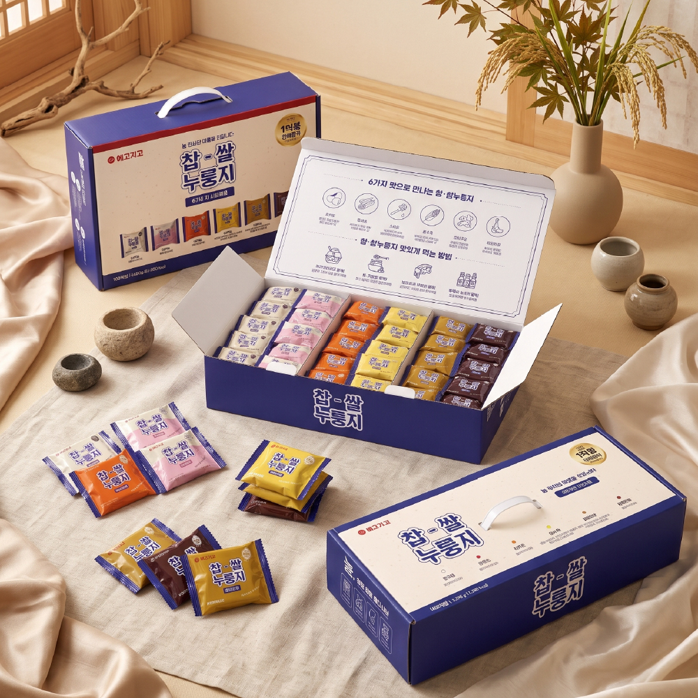 찹쌀 누룽지 쌀과자 POP RICE 스낵 추석 명절 선물세트 혼합, 108개입, 1개 - 상세 이미지 2