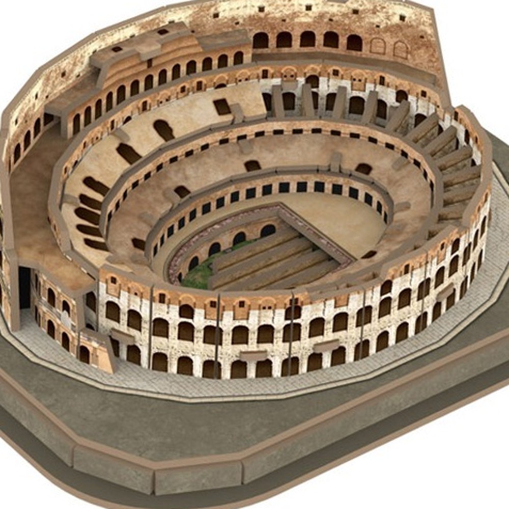 정교한디테일공간지각력 콜로세움모형건축물모형페이퍼퍼즐 세계랜드마크역사학습입체퍼즐 - 상품 이미지