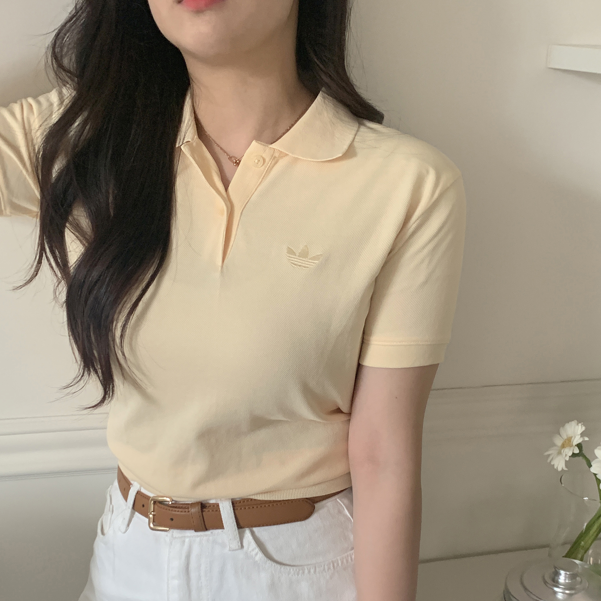 아디다스 PK 폴로 반팔 카라티 여자 골프 티셔츠 이미지 8