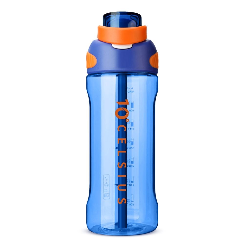 눈금 물병 스포츠 빨대 물통 원터치 산책 운동 보틀 750ml - 상세 이미지 2