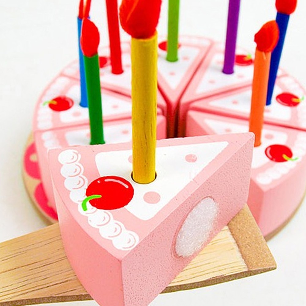 소근육발달 원목소꿉놀이생일파티용파티케이크 역할놀이케이크 - 상품 이미지
