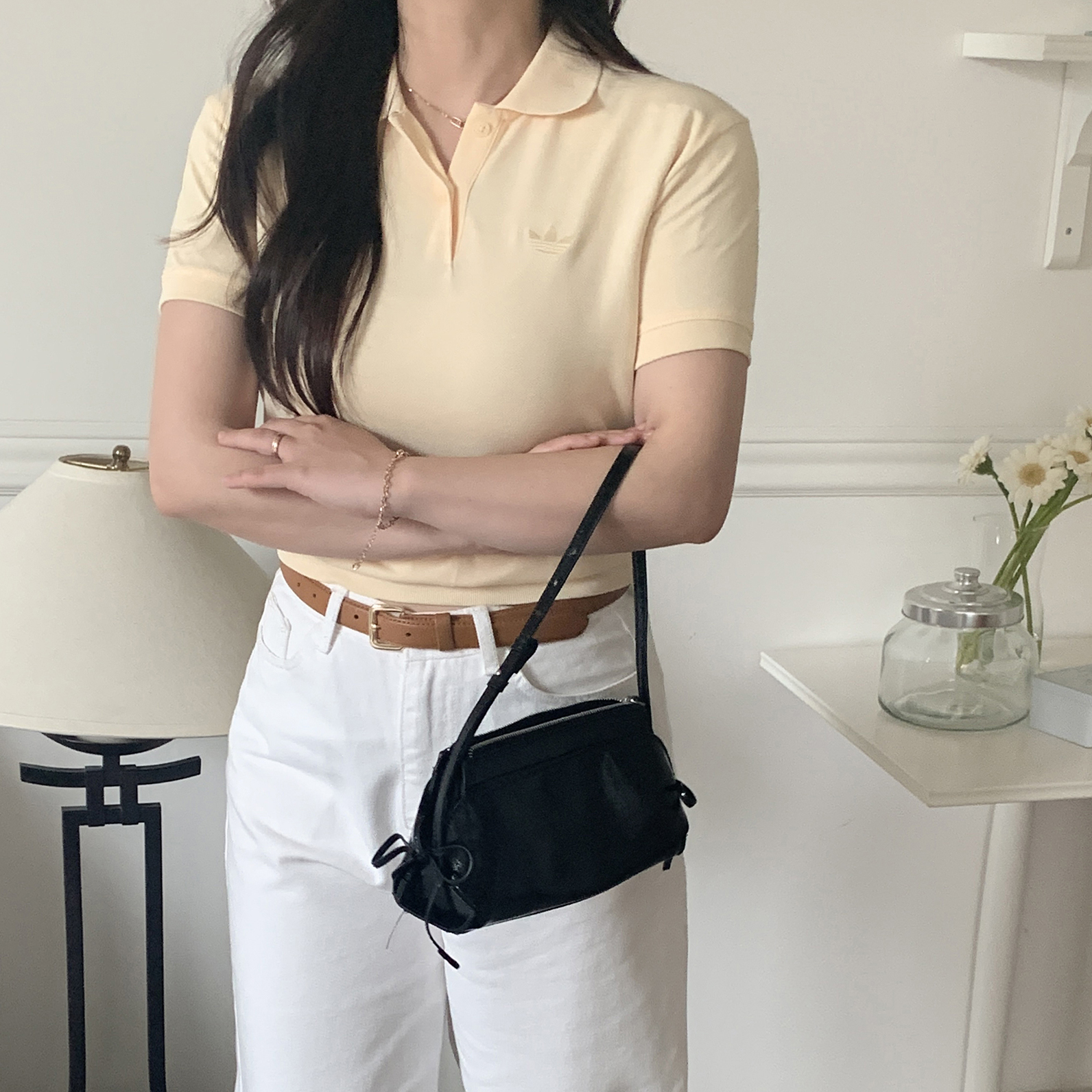 아디다스 PK 폴로 반팔 카라티 여자 골프 티셔츠 이미지 6