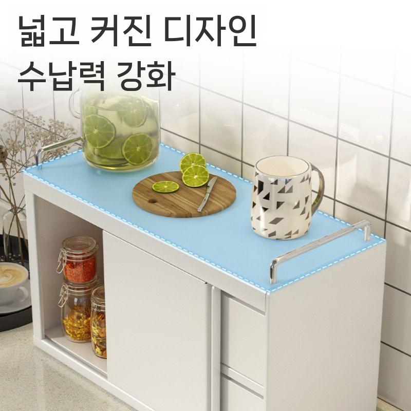 철제 싱크대 선반 정리대 커피머신 수납장 주방 상부 - 상세 이미지 5