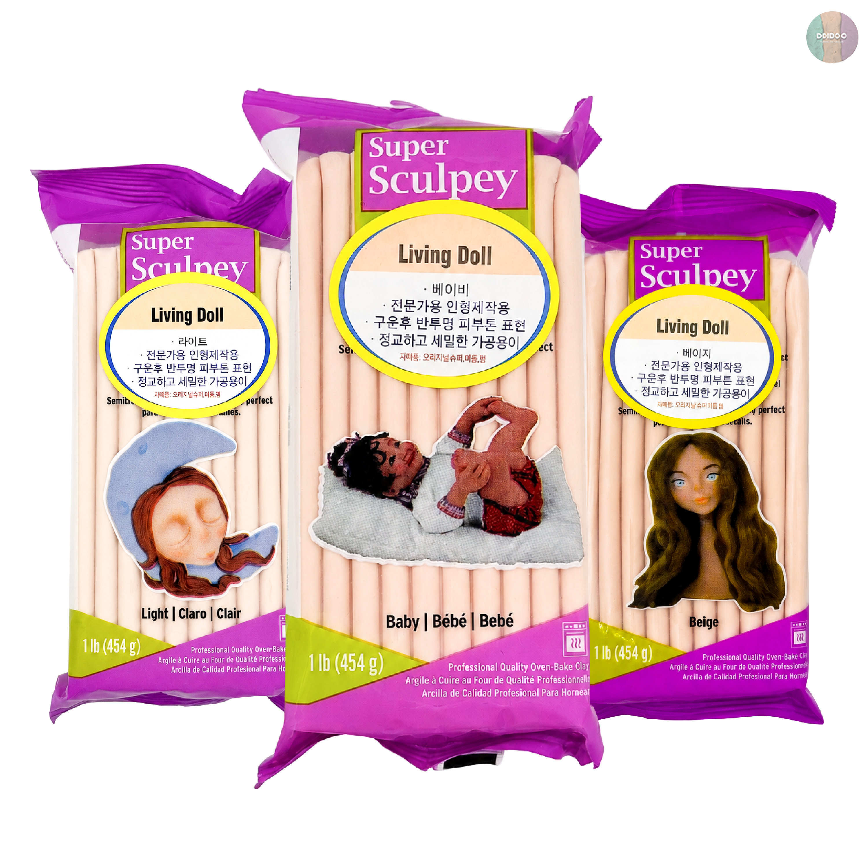 스컬피 리빙돌 454g 폴리머클레이 3색상 Sculpey (Living Doll) - 상품 이미지
