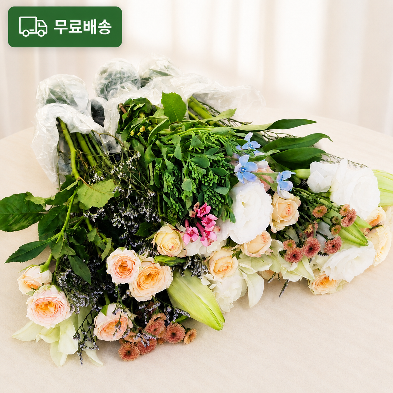 계절꽃 생화 한다발 정년퇴직 꽃선물 정기구독 정기배송 양재꽃시장 생화택배 - 상품 이미지