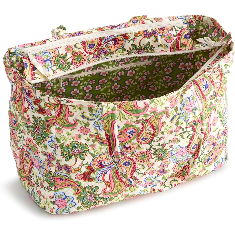 Vera Bradley 여성 코튼 토트백 여행용 프리미엄 놀튼 숄더백 페이즐리 원 사이즈 - 상세 이미지 5