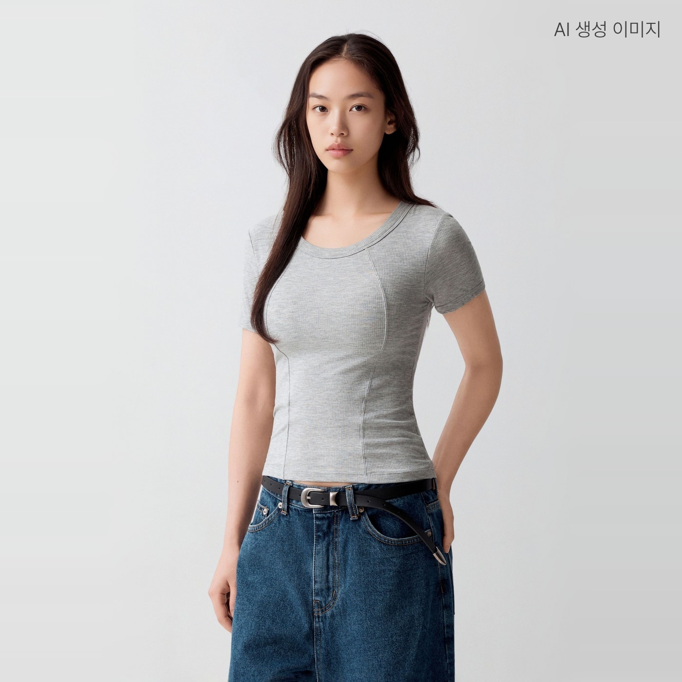 [BRA-IN] 스파오 캡내장 절개 반팔 티셔츠 SPRWG37G99 - 상품 이미지