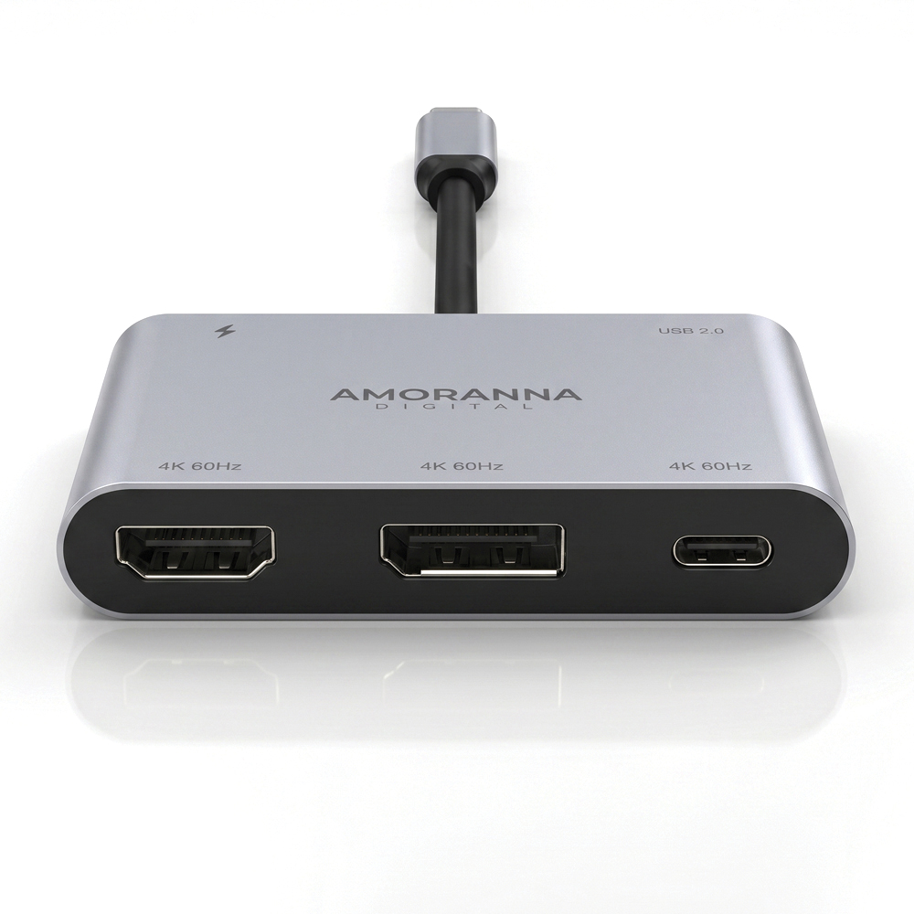 아모란나 C타입 HDMI DP USB C 젠더 분배기 노트북 화면 확장 5in1 MST 이미지 8