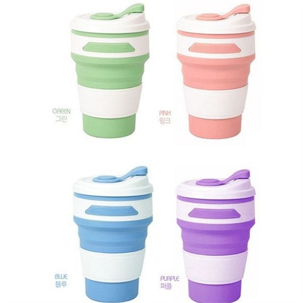 아웃도어 휴대용 접이식 컵 350ml 여행용 캠핑용 접이식 - 상세 이미지 2