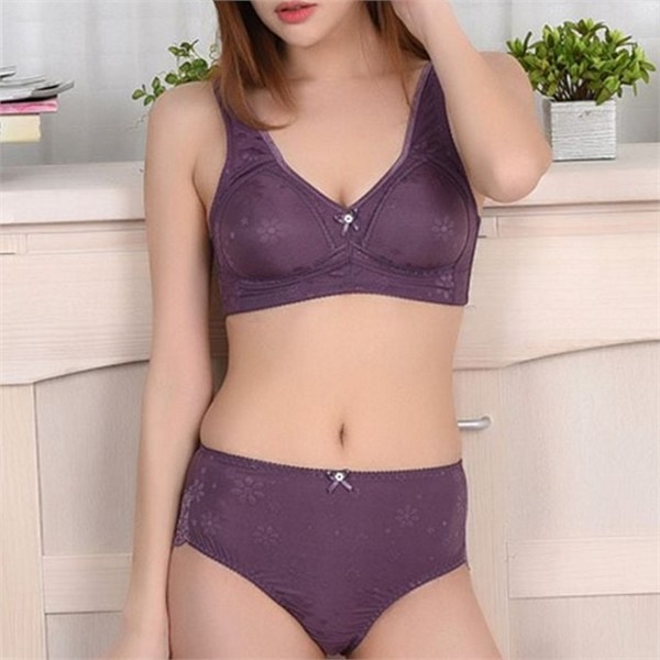기능성 여성 브라 팬티 B컵 레이스 여성 노와이어 브라 - 상품 이미지