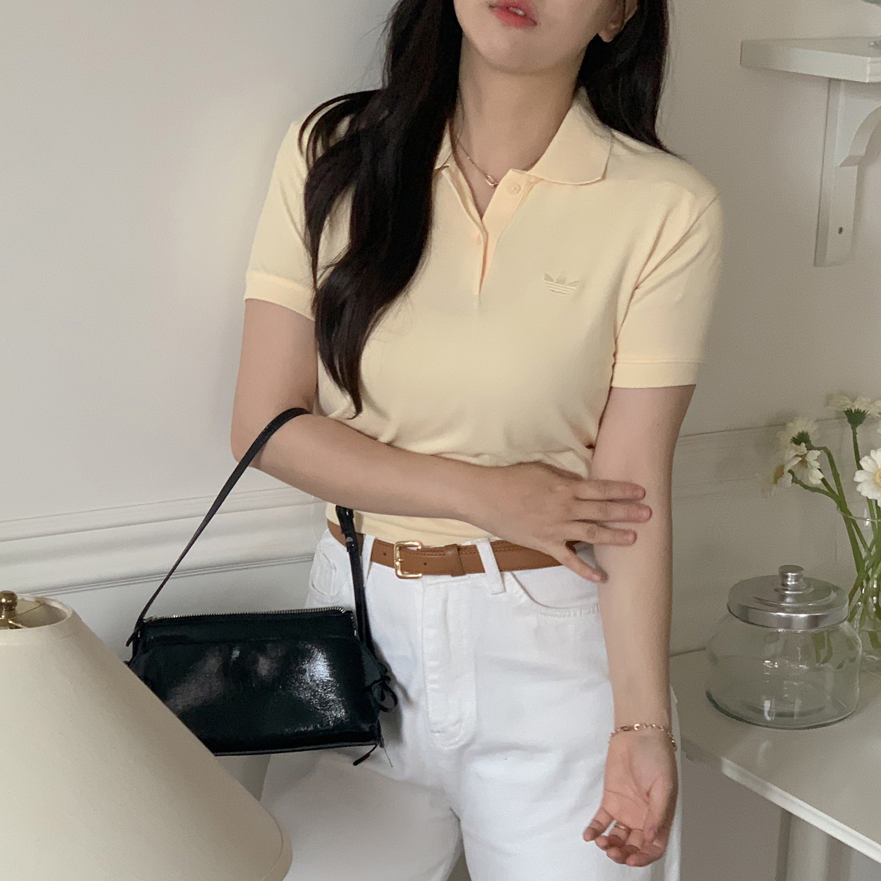 아디다스 PK 폴로 반팔 카라티 여자 골프 티셔츠 - 상세 이미지 3