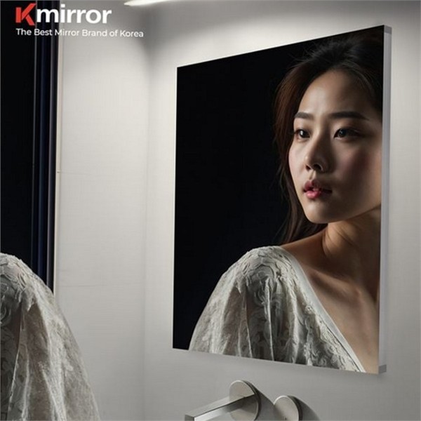 파우더룸 욕실 거울 인테리어 사각 거울 알루미늄 벽걸이 - 상품 이미지