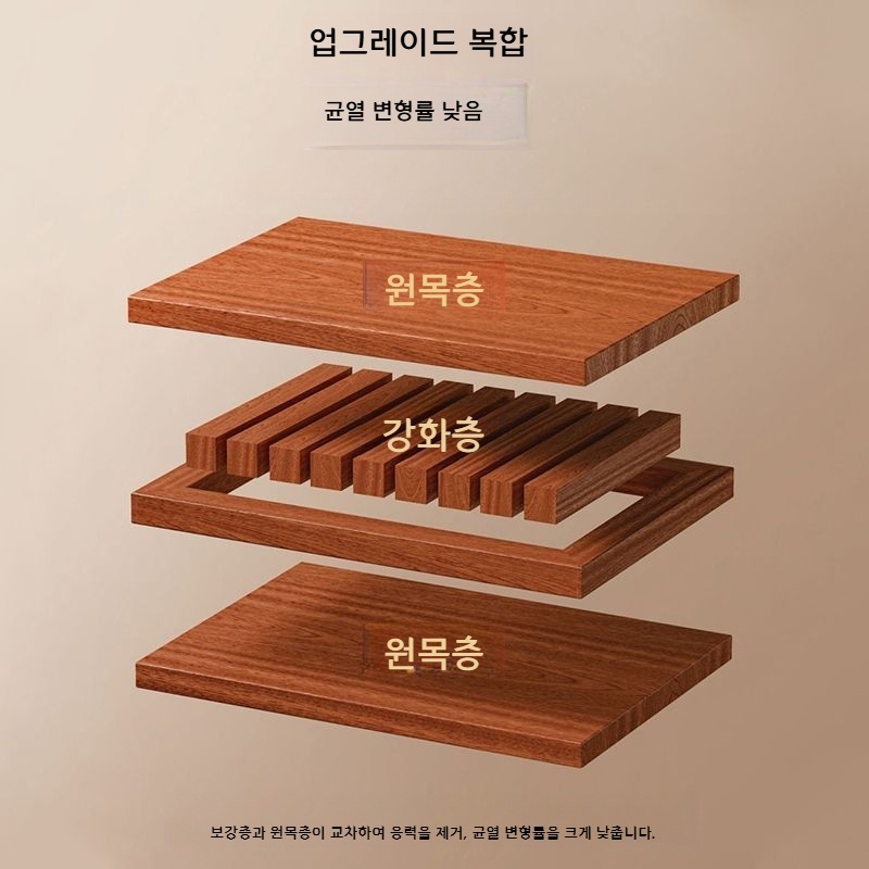 원목도마 양면사용 칼자국방지 주방용품 내츄럴 소형 30x20x2.5mm 정사각형 - 상세 이미지 3