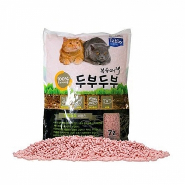 테비토퍼 두부두부 고양이모래 복숭아 일반입자, 7L, 6개 - 상품 이미지