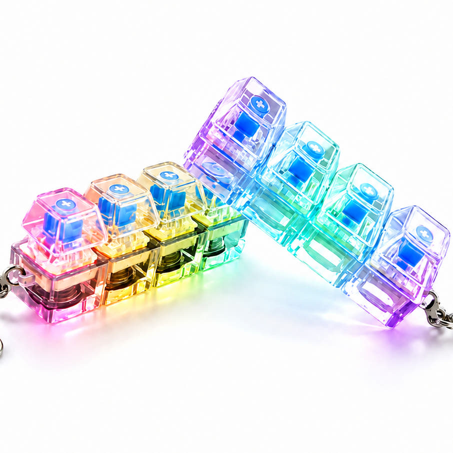 LED 키보드 키캡 키링 클리커 키홀더 청축 투명 가격 비교 수상한-상점 LED 키보드 키캡 키링 클리커 키홀더 청축 투명